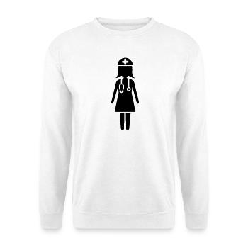 Infirmière Médecin - Sweat-shirt Unisexe - blanc - Devant