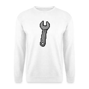 Pixel-Schraubenschlüssel Kunst - Unisex Pullover - Weiß - Vorne