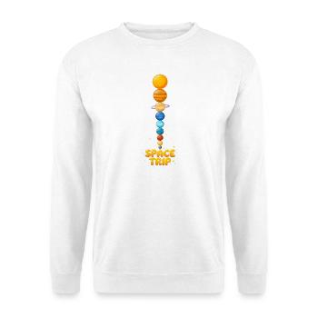 SPACE TRIP - Bunter Planeten Turm - Unisex Pullover - Weiß - Vorne