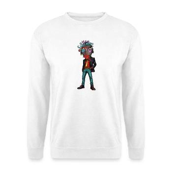 Portrait masqué abstrait Couleurs néon - Sweat-shirt Unisexe - blanc - Devant