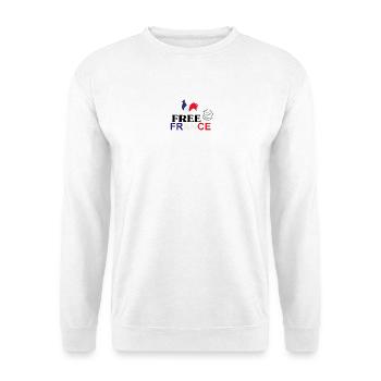 Tricolor Rooster Free France - Unisex Sweatshirt - white - Front