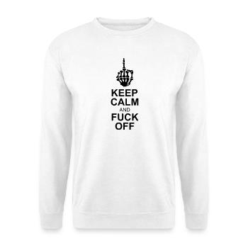 keep calm fuck off - Unisex Sweatshirt - white - Front