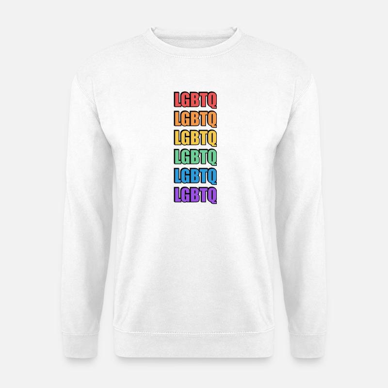Lebendiges Regenbogen-LGBTQ-Pride-Design - Unisex Pullover - Weiß
