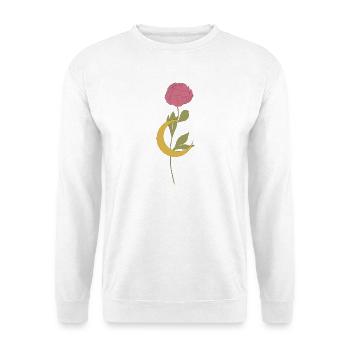 Croissant floral élégant - Sweat-shirt Unisexe - blanc - Devant