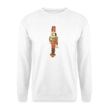 Bunter Nussknacker Deco Design - Unisex Pullover - Weiß - Vorne - Alina (178cm) & Michal (187cm)