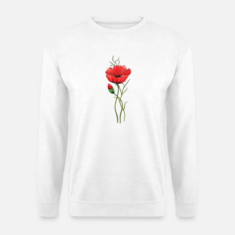 Fleur - Sweat-shirt Unisexe - blanc