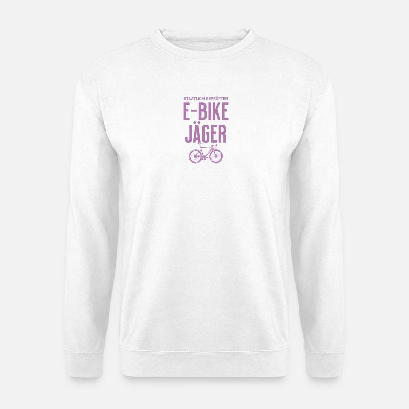 Staatlich Geprüft E-Bike Jäger  - Unisex Pullover - Weiß
