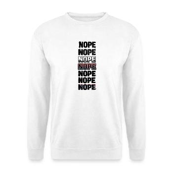 Nein, Neon-Glitch-Textstack - Unisex Pullover - Weiß - Vorne
