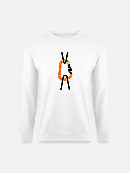 Karabiner Kletterseil Baumpfleger Alpinist - Unisex Pullover - Weiß