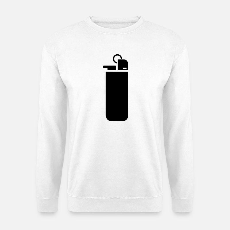 Allume-cigarette - Sweat-shirt Unisexe - blanc