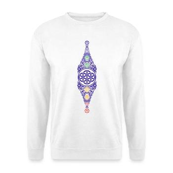 Spiritualität Meditation Heilige Geometrie Lotus - Unisex Pullover - Weiß - Vorne