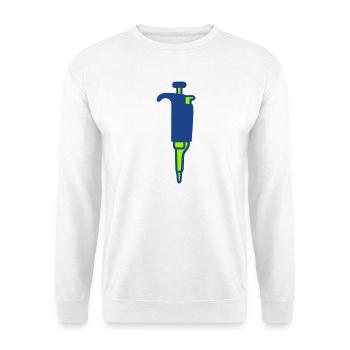 Labor Pipette Wissenschaft Icon - Unisex Pullover - Weiß - Vorne - Alina (178cm) & Michal (187cm)