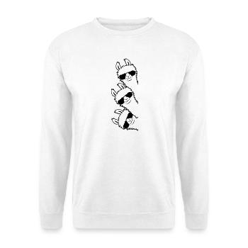 Amis Lama Équipe - Sweat-shirt Unisexe - blanc - Devant