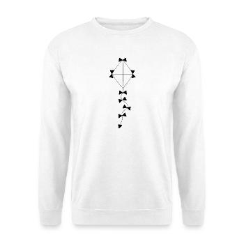 Drachen schwarz Herbst - Unisex Pullover - Weiß - Vorne - Alina (178cm) & Michal (187cm)