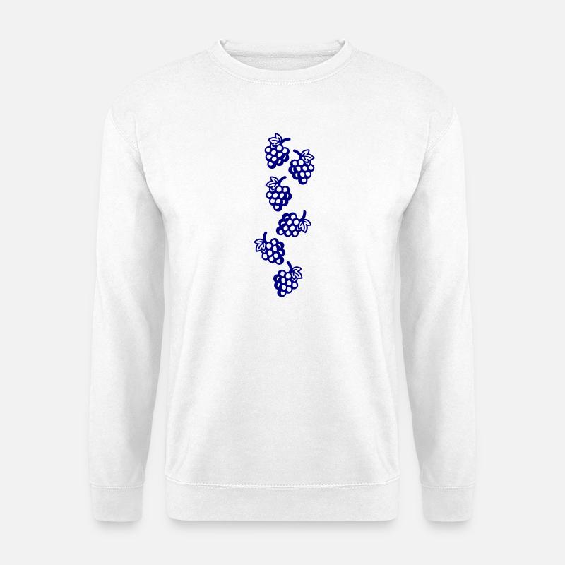 Trauben Symbol Weintrauben - Unisex Pullover - Weiß