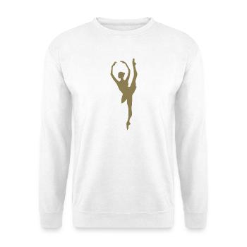 Minimalist Ballet Dancer Silhouette - Unisex Sweatshirt - white - Front