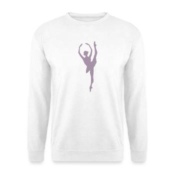 Minimalist Ballet Dancer Silhouette - Unisex Sweatshirt - white - Front