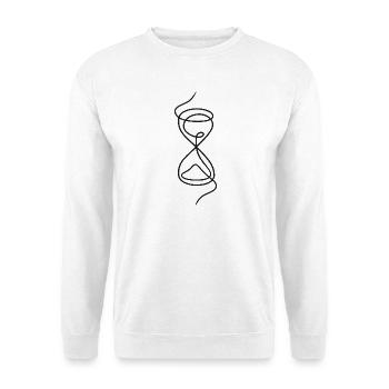Hourglass Sketch – Time and Transience - Unisex Sweatshirt - white - Front