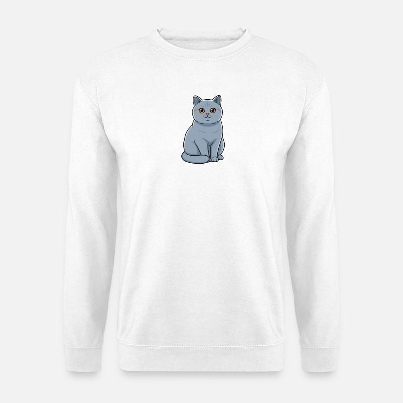 Britisch Kurzhaar Katze Haustier - Unisex Pullover - Weiß