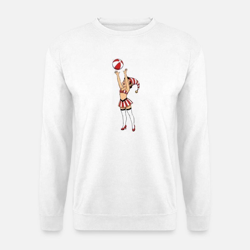 Leprechaun-Mädchen mit Ball - Unisex Pullover - Weiß