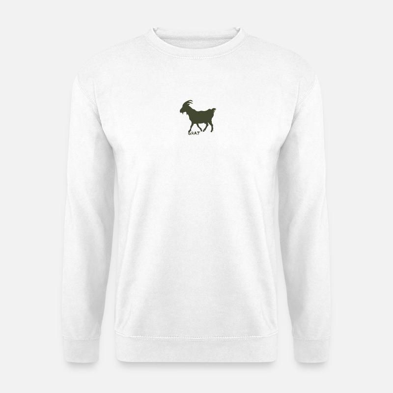 Ziege GOAT olive - Unisex Pullover - Weiß