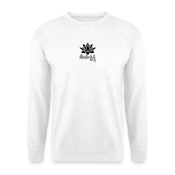 Om mani padme humg - Unisex Pullover - Weiß - Vorne - Alina (178cm) & Michal (187cm)