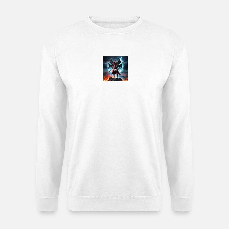 Roter Flügelkriegerin - Unisex Pullover - Weiß