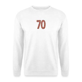 70. 70 ANS. 70e ANNIVERSAIRE. ANNIVERSAIRE 70 ANS. - Sweat-shirt Unisexe - blanc - Devant