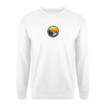 Conception d’aventure au coucher du soleil en montagne - Sweat-shirt Unisexe - blanc - Devant