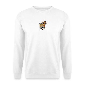 Immer später kühle Giraffe - Unisex Pullover - Weiß - Vorne - Alina (178cm) & Michal (187cm)