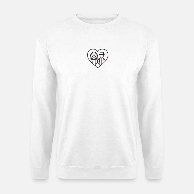 Liebespaar im Herzen - Unisex Pullover - Weiß