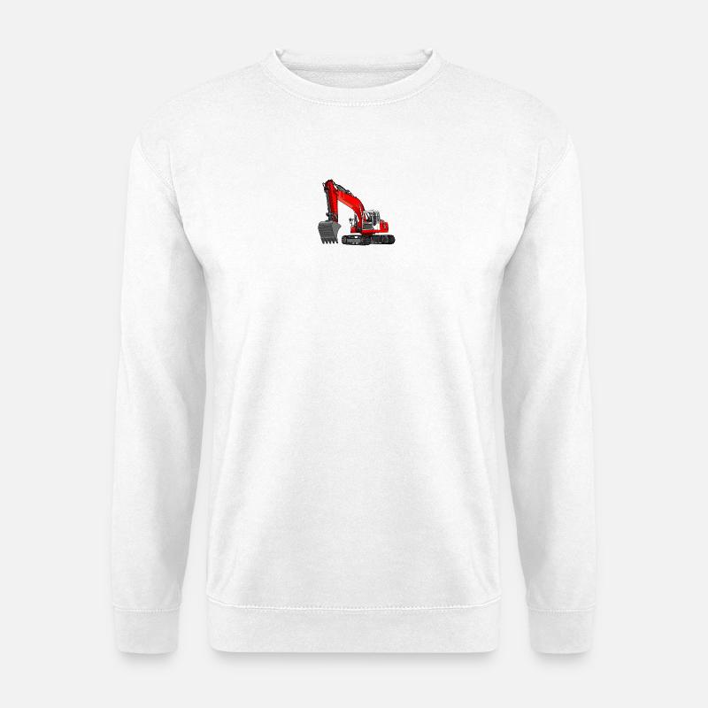 Bagger rot - Unisex Pullover - Weiß