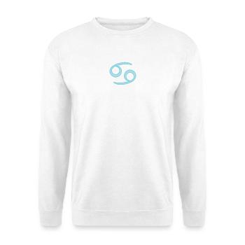 Krebs-Sternzeichen Pastellblau - Unisex Pullover - Weiß - Vorne