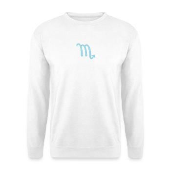 Skorpion-Sternzeichen Pastellblau - Unisex Pullover - Weiß - Vorne