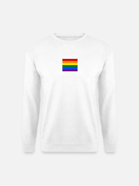 Gay pride flag CSD Rainbow Regenbogen LGBT - Unisex Pullover - Weiß