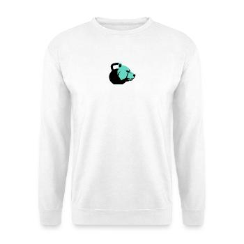 KettleBear mint - Unisex Pullover - Weiß - Vorne - Alina (178cm) & Michal (187cm)