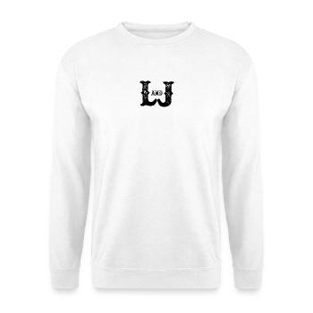 L et J ont détruit le monogramme - Sweat-shirt Unisexe - blanc - Devant