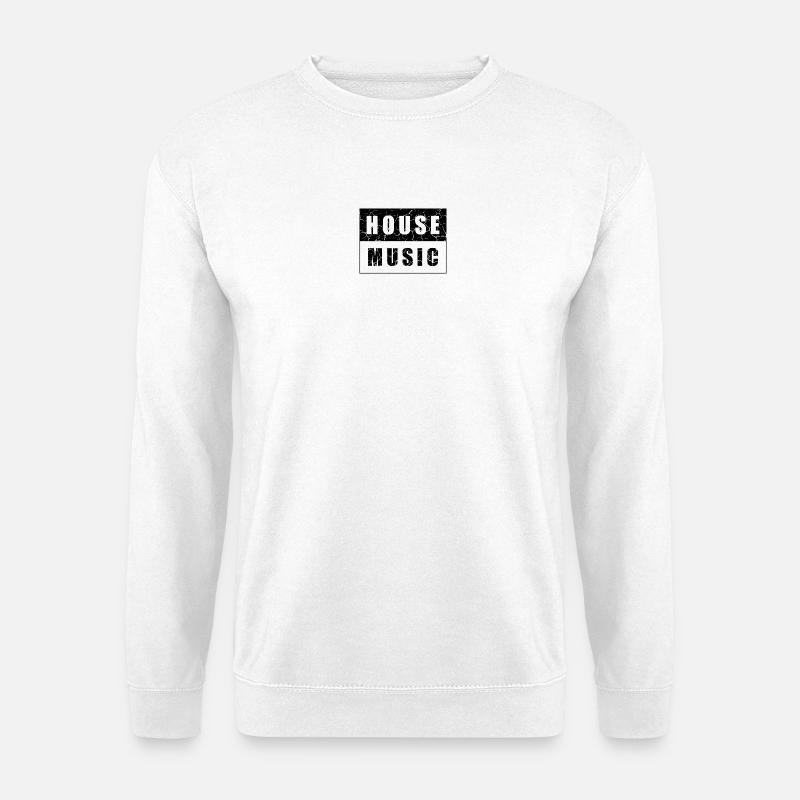 House Music Design Elektro - Unisex Pullover - Weiß