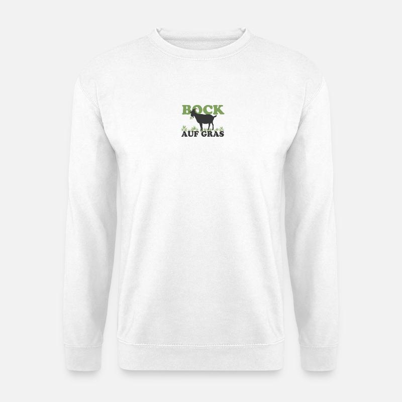 Bock auf Gras - Unisex Pullover - Weiß