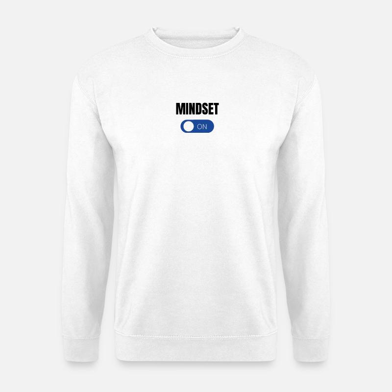 Blauer ON-Schalter Icon - Unisex Pullover - Weiß