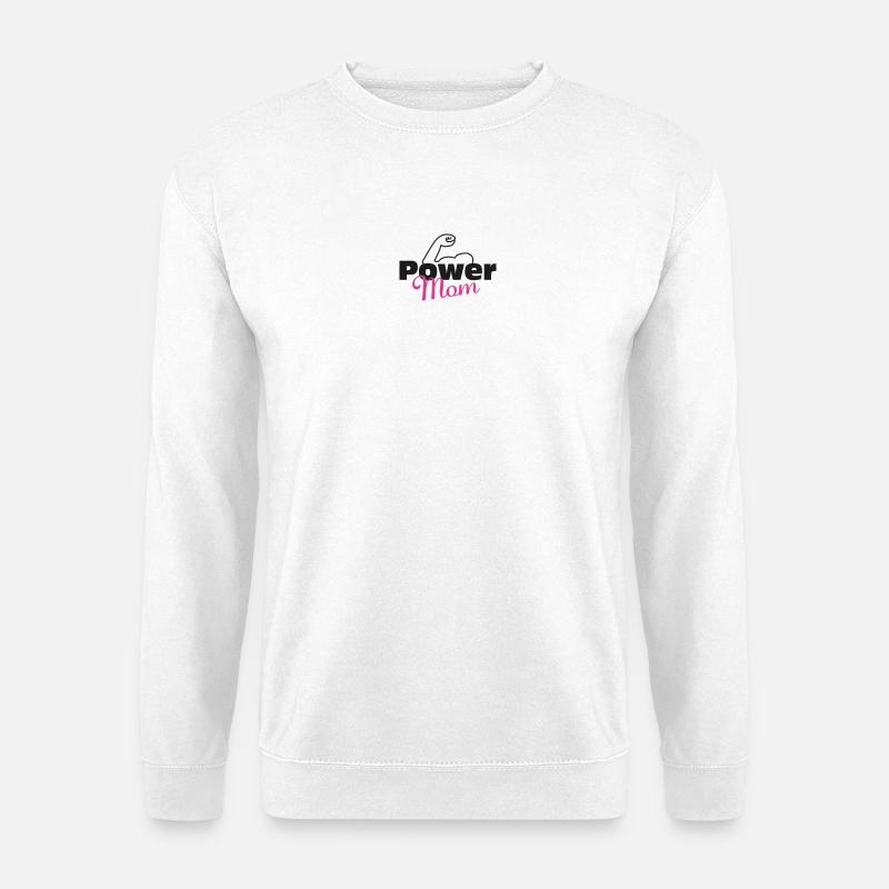 Power Mom schwarz-pink - Unisex Pullover - Weiß