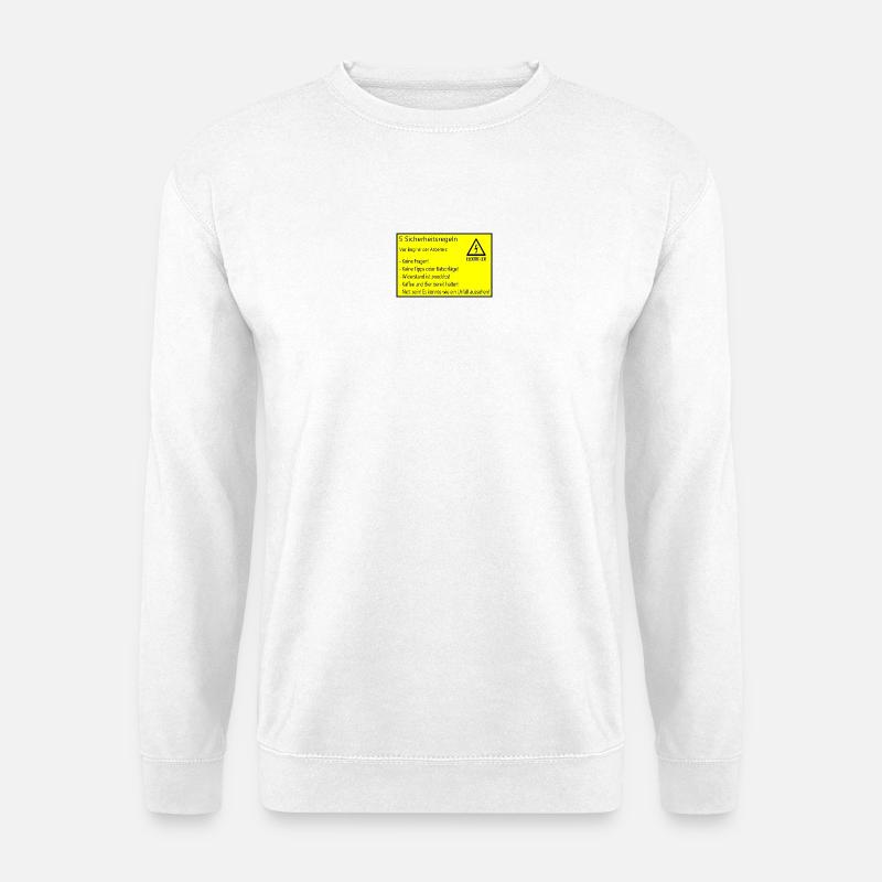 5 Sicherheitsregeln Elektriker lustig - Unisex Pullover - Weiß