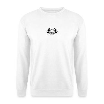 Skull Schädel mit Krone,Flügel und Lorbeerkranz - Unisex Pullover - Weiß - Vorne
