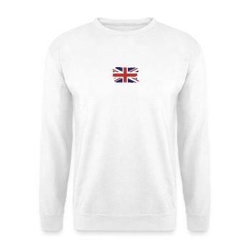 Brushed Union Jack Flag Print - Unisex Sweatshirt - white - Front