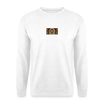 99 in Kristallrahmen - Unisex Pullover - Weiß - Vorne - Alina (178cm) & Michal (187cm)