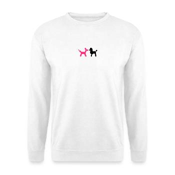 Poodle and Balloon Poodle - Unisex Sweatshirt - white - Front
