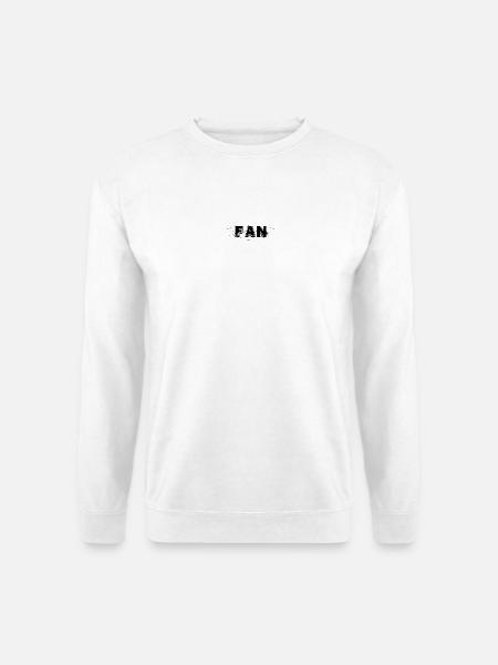 FAN Schriftzug mit Verzierung - Unisex Pullover - Weiß