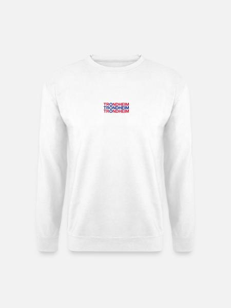 TRONDHEIM Norway Norwegen Norge Norwegische Flagge - Unisex Pullover - Weiß