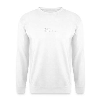Humorous definition of celebrations - Unisex Sweatshirt - white - Front