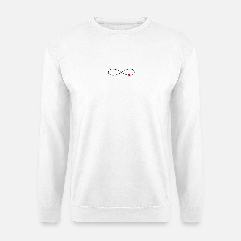 Unendliche Liebe Herz Symbol Zeichen - Unisex Pullover - Weiß